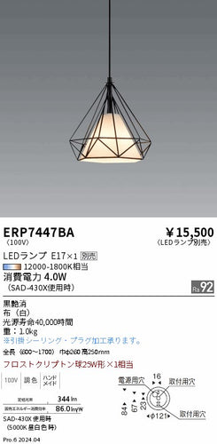 遠藤照明（ENDO）ペンダント ERP7447BA