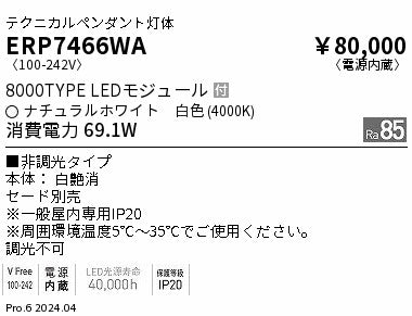 遠藤照明（ENDO）ペンダント ERP7466WA