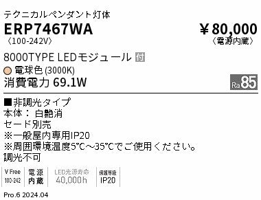遠藤照明（ENDO）ペンダント ERP7467WA