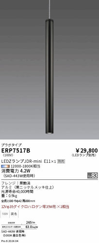 遠藤照明（ENDO）ペンダント ERP7517B