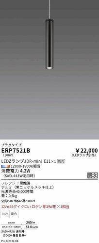 遠藤照明（ENDO）ペンダント ERP7521B