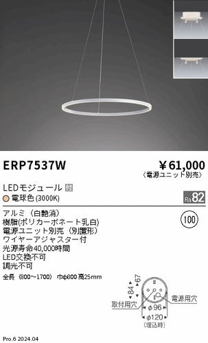 遠藤照明（ENDO）ペンダント ERP7537W