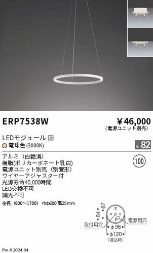 遠藤照明（ENDO）ペンダント ERP7538W