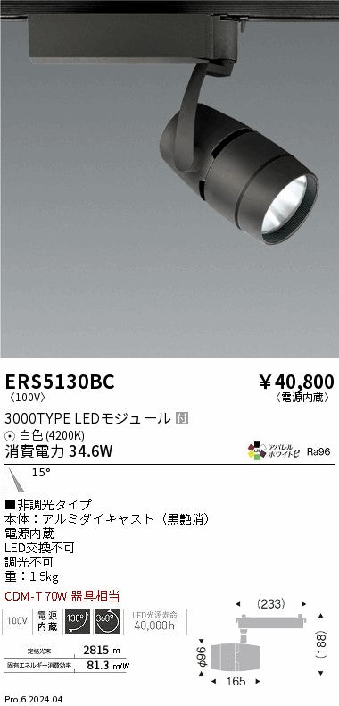 遠藤照明（ENDO）スポットライト ERS5130BC