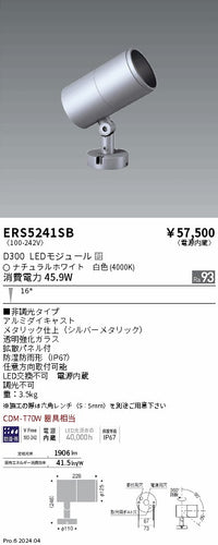 遠藤照明（ENDO）屋外灯 ERS5241SB