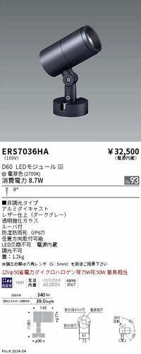 遠藤照明（ENDO）屋外灯 ERS7036HA