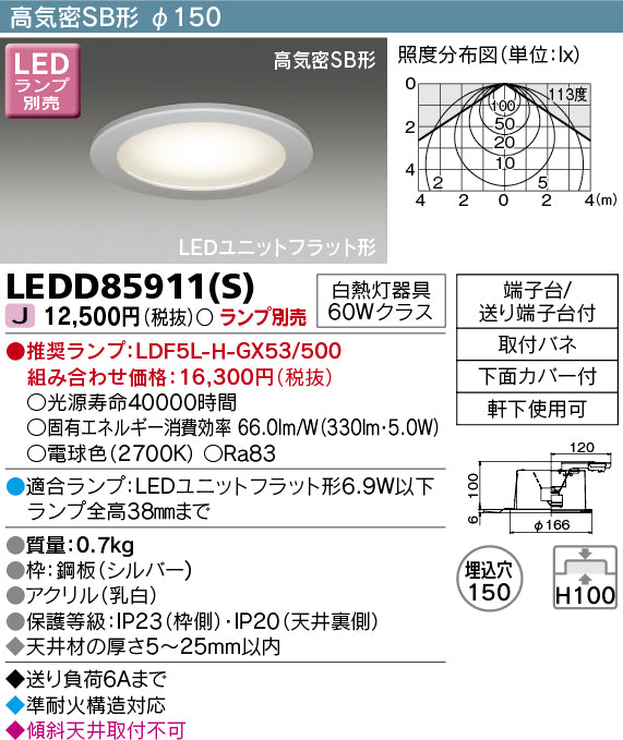 東芝（TOSHIBA）ポーチライト LEDD85911S