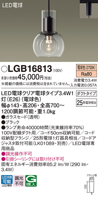 パナソニック（PANASONIC）ペンダント LGB16813