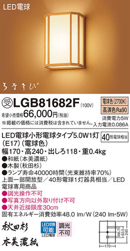 パナソニック（PANASONIC）ブラケット LGB81682F