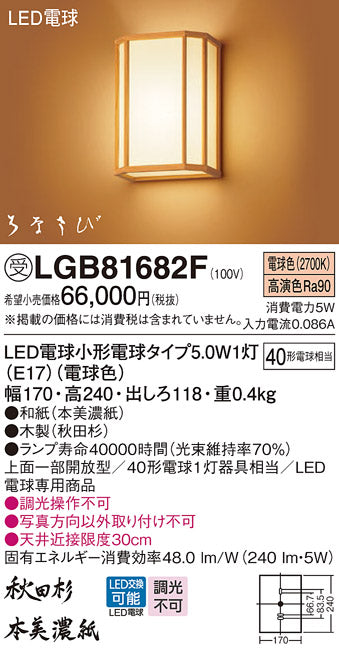 パナソニック（PANASONIC）ブラケット LGB81682F