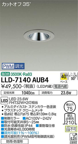 ダイコー（DAIKO）屋外灯 LLD-7140AUB4