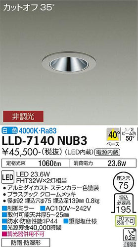 ダイコー（DAIKO）屋外灯 LLD-7140NUB3