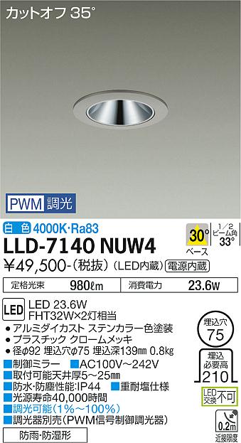 ダイコー（DAIKO）屋外灯 LLD-7140NUW4
