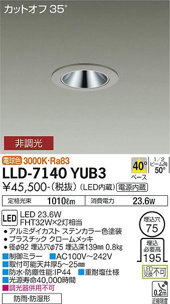 ダイコー（DAIKO）屋外灯 LLD-7140YUB3