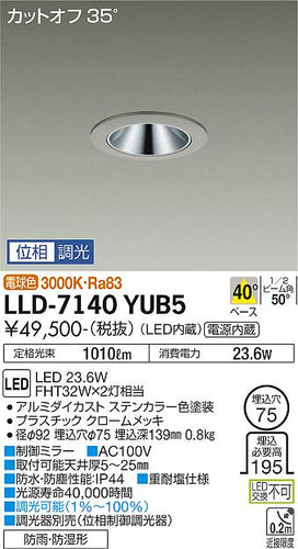 ダイコー（DAIKO）屋外灯 LLD-7140YUB5