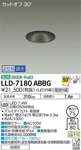 ダイコー（DAIKO）屋外灯 LLD-7180ABBG