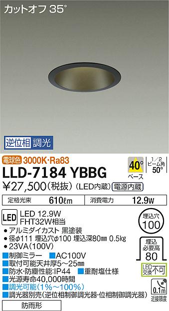 ダイコー（DAIKO）屋外灯 LLD-7184YBBG