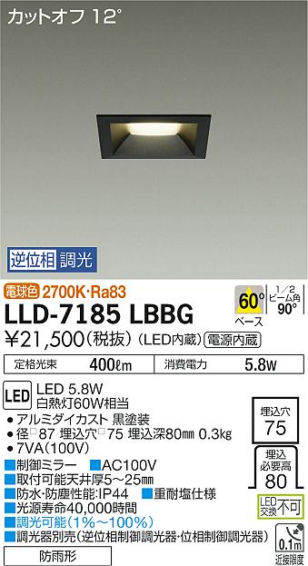 ダイコー（DAIKO）屋外灯 LLD-7185LBBG