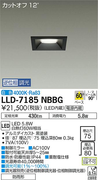 ダイコー（DAIKO）屋外灯 LLD-7185NBBG