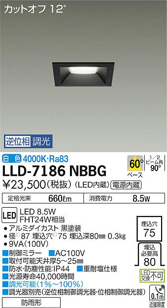 ダイコー（DAIKO）屋外灯 LLD-7186NBBG