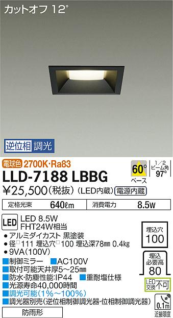 ダイコー（DAIKO）屋外灯 LLD-7188LBBG