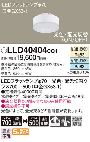 パナソニック（PANASONIC）ランプ類 LLD40404CQ1