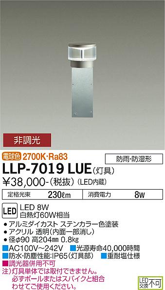 ダイコー（DAIKO）屋外灯 LLP-7019LUE