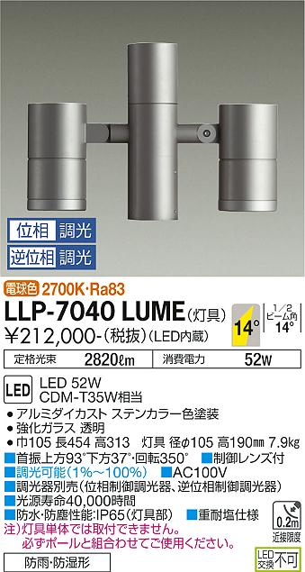 ダイコー（DAIKO）屋外灯 LLP-7040LUME