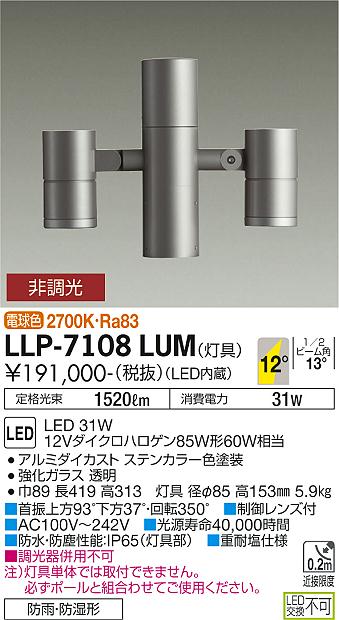 ダイコー（DAIKO）屋外灯 LLP-7108LUM