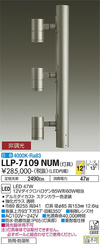ダイコー（DAIKO）屋外灯 LLP-7109NUM