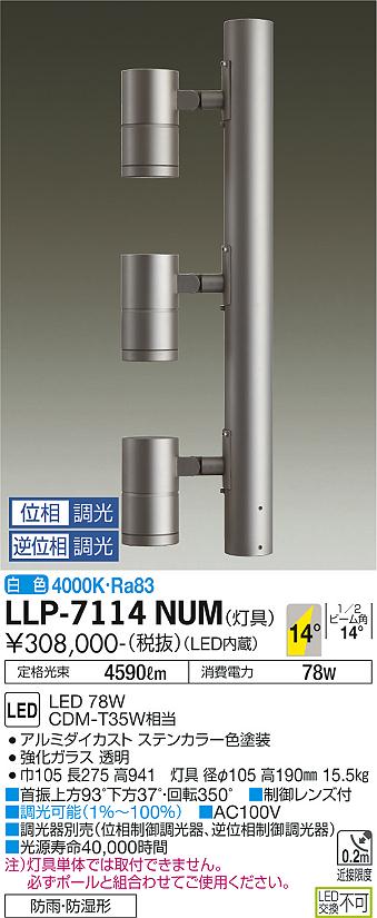 ダイコー（DAIKO）屋外灯 LLP-7114NUM