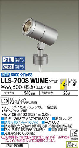 ダイコー（DAIKO）屋外灯 LLS-7008WUME