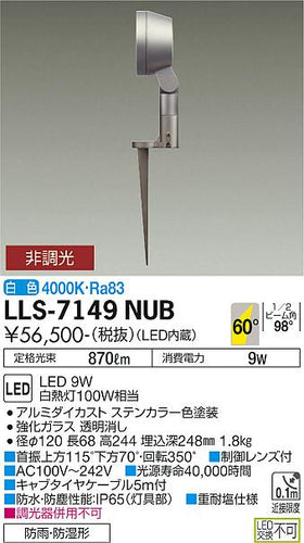 ダイコー（DAIKO）屋外灯 LLS-7149NUB