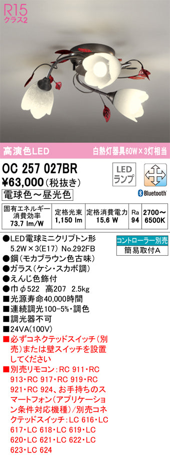オーデリック（ODELIC）シャンデリア OC257027BR