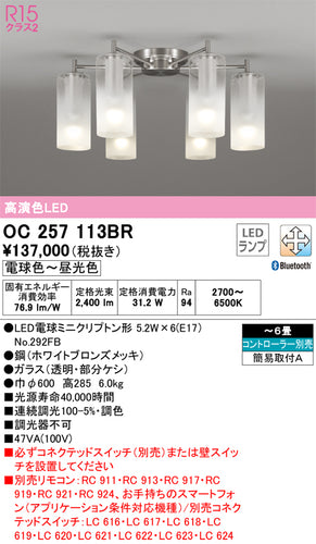 オーデリック（ODELIC）シャンデリア OC257113BR