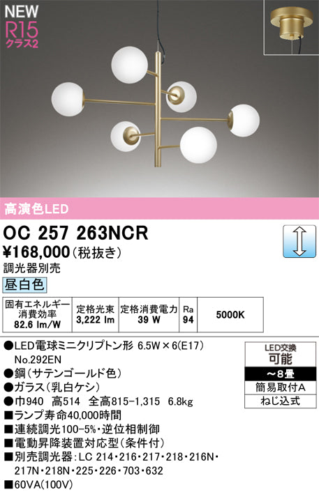 オーデリック（ODELIC）シャンデリア OC257263NCR