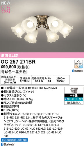 オーデリック（ODELIC）シャンデリア OC257271BR
