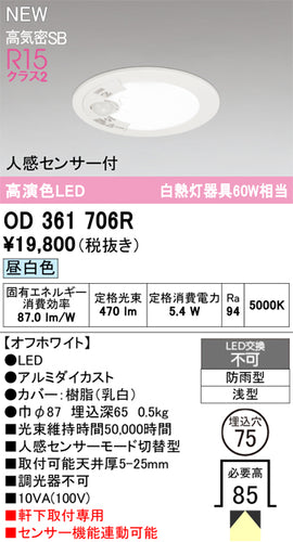 オーデリック（ODELIC）屋外灯 OD361706R