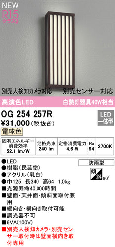 オーデリック（ODELIC）ポーチライト OG254257R