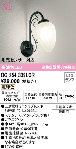 オーデリック（ODELIC）ポーチライト OG254309LCR