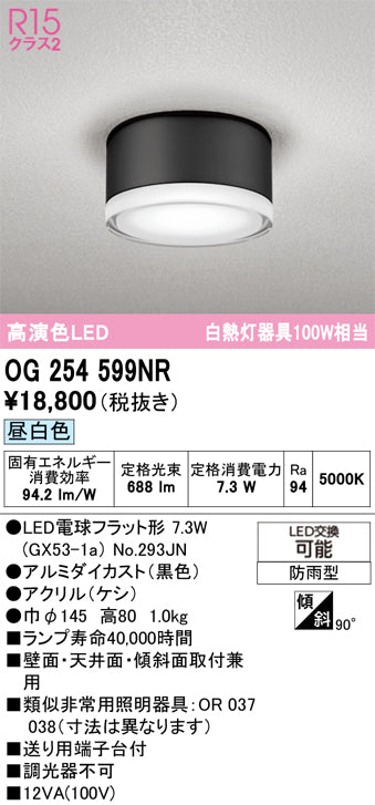 オーデリック（ODELIC）ポーチライト OG254599NR