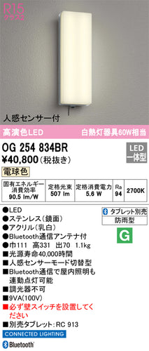 オーデリック（ODELIC）ポーチライト OG254834BR