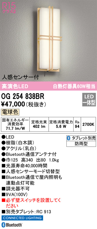 オーデリック（ODELIC）ポーチライト OG254838BR