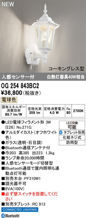 オーデリック（ODELIC）ポーチライト OG254843BC2