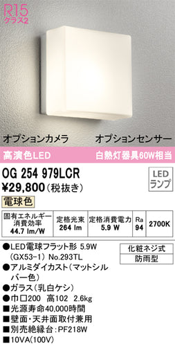 オーデリック（ODELIC）ポーチライト OG254979LCR
