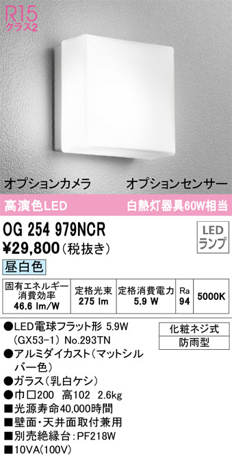 オーデリック（ODELIC）ポーチライト OG254979NCR