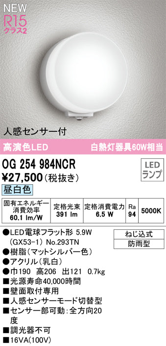 オーデリック（ODELIC）ポーチライト OG254984NCR