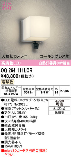 オーデリック（ODELIC）ポーチライト OG264111LCR