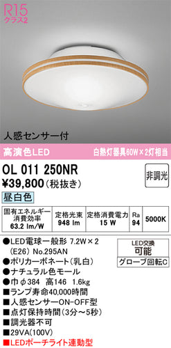 オーデリック（ODELIC）シーリングライト OL011250NR