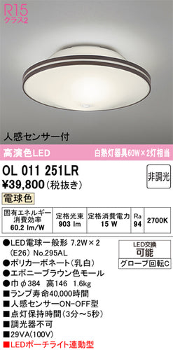 オーデリック（ODELIC）シーリングライト OL011251LR